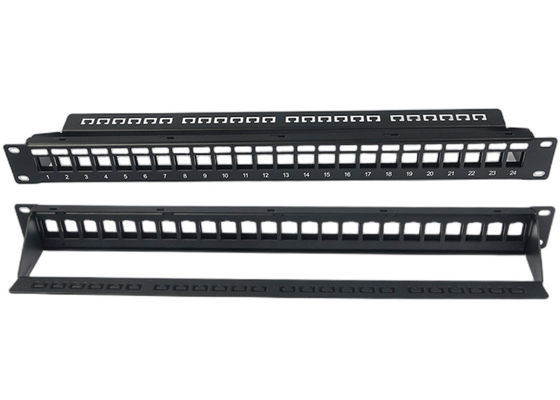 Phẩm chất  Blank Network Patch Panel Unshielded RJ45 24 Port 1U Patch Panel nhà máy