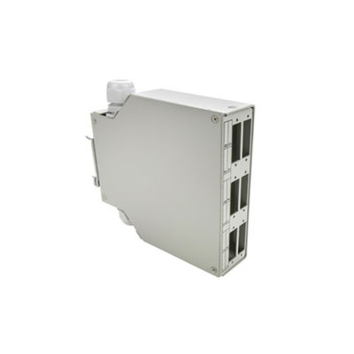 Hộp đầu cuối cáp quang Din Rail có thể gắn 6 cổng bằng kim loại Dinrail