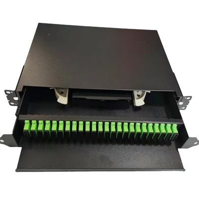 1U 19&quot; 24 Cổng SC Simplex/LC Duplex Fiber Optic Rack Mount Enclosure Fiber Patch Panel-Unload
