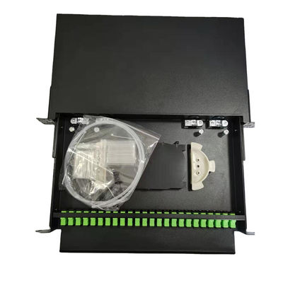 1U 19&quot; 24 Cổng SC Simplex/LC Duplex Fiber Optic Rack Mount Enclosure Fiber Patch Panel-Unload