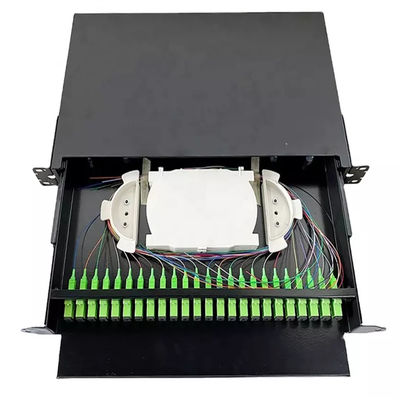 1U 19&quot; 24 Cổng SC Simplex/LC Duplex Fiber Optic Rack Mount Enclosure Fiber Patch Panel-Unload