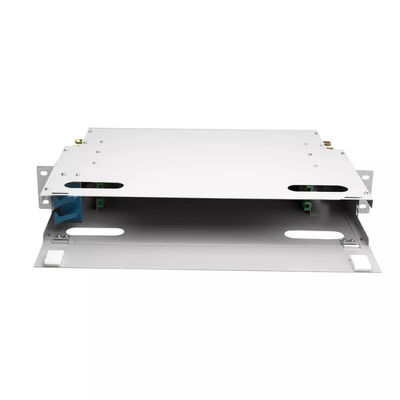 FTTH 1U Fiber Panel 24 Cốt lõi 19 Inch Rack Patch Panel Đơn vị ODF