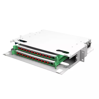 FTTH 1U Fiber Panel 24 Cốt lõi 19 Inch Rack Patch Panel Đơn vị ODF