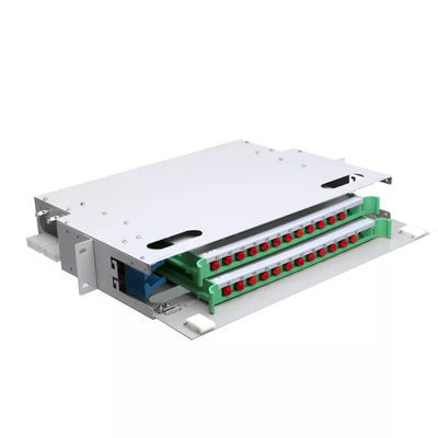 FTTH 1U Fiber Panel 24 Cốt lõi 19 Inch Rack Patch Panel Đơn vị ODF