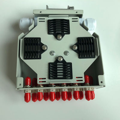 Hộp thiết bị đầu cuối sợi quang Din Rail gắn trên đường ray 12 cổng Din với bộ chuyển đổi St