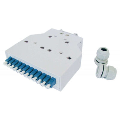 Hộp đầu cuối sợi quang gắn trên đường ray bằng nhựa abs Din 12 Bộ điều hợp Lc / Upc Simplex