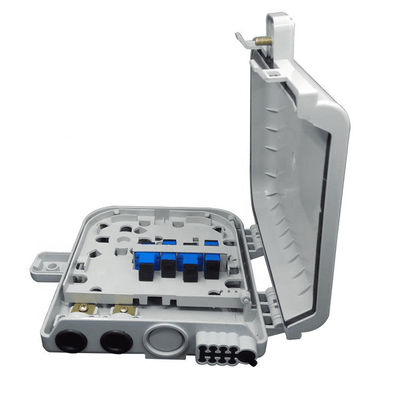 Hộp đấu dây cáp quang 8Cốt lõi SM/DX SC/LC/ST/FC Xám nhạt/Đen IP 66