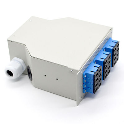 Hộp kết thúc sợi quang 24 sợi Din-Rail Thép cán nguội 12 cổng Sc Duplex