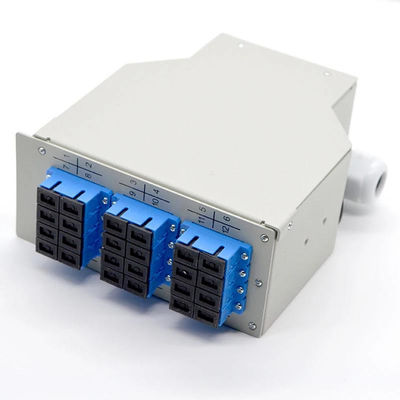 Hộp kết thúc sợi quang 24 sợi Din-Rail Thép cán nguội 12 cổng Sc Duplex