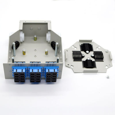 Hộp kết thúc sợi quang 24 sợi Din-Rail Thép cán nguội 12 cổng Sc Duplex