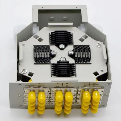 Bảng điều khiển cáp quang 24 lõi DIN Rail Hộp kết nối đầu cuối bộ chuyển đổi song công 12 ST