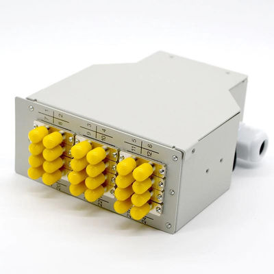 Bảng điều khiển cáp quang 24 lõi DIN Rail Hộp kết nối đầu cuối bộ chuyển đổi song công 12 ST
