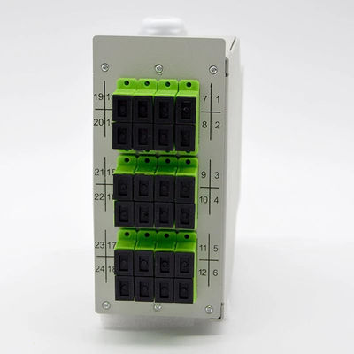Cáp quang DIN Rail Terminal Box Thép cán nguội 12 Cổng 24Cốt lõi đến 48Cốt lõi