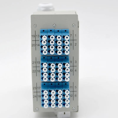 Bộ chuyển đổi 12 cổng LC Quad Adapter 48Cốt lõi Fiber Optic DIN Rail Terminal Box