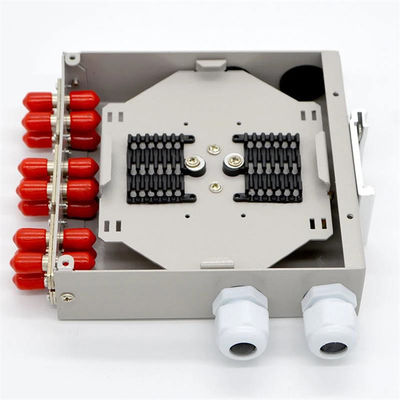 12 lõi sợi quang DIN Rail Mount Enclosure với bộ chuyển đổi song công St