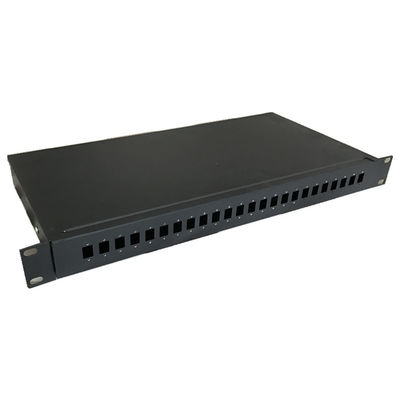 Bảng điều khiển cáp quang gắn trên giá cố định 1U 19&quot; 24 cổng Bộ điều hợp đơn giản ODF SC