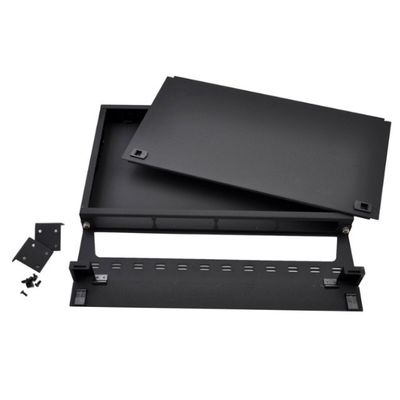 Mô-đun Cassette 1U MTP 96F MPO To LC Patch Panel Rack Mount Black