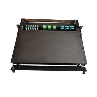 Bảng điều khiển sợi quang 19 &quot;LC MTP MPO 1U Hộp kết thúc sợi kim loại