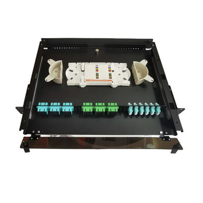 Bảng điều khiển sợi quang 19 &quot;LC MTP MPO 1U Hộp kết thúc sợi kim loại