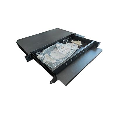 Bảng điều khiển cáp quang 6 cổng SC 12 Cốt lõi 1U Rack Mount Fiber Enclosure