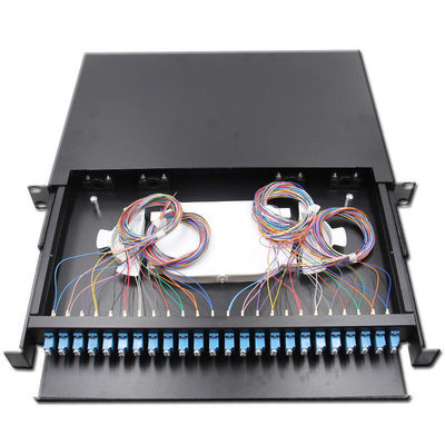 Bảng điều khiển cáp quang ODF 24 cổng Hộp kèm theo Khớp ngăn kéo 24 lõi