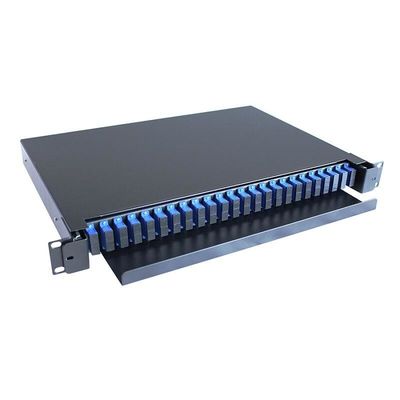 Bảng điều khiển kết thúc sợi quang loại ngăn kéo Hộp 48 lõi 1U trượt