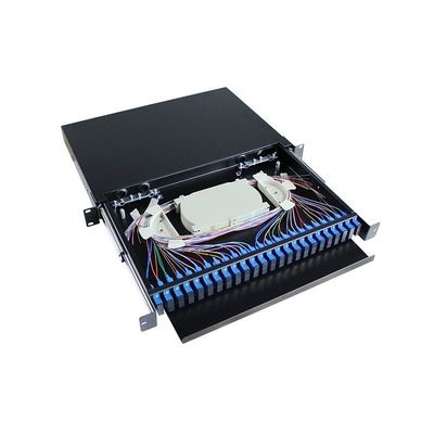 Bảng điều khiển kết thúc sợi quang loại ngăn kéo Hộp 48 lõi 1U trượt