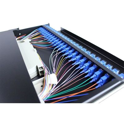 Bảng điều khiển kết thúc sợi quang loại ngăn kéo Hộp 48 lõi 1U trượt