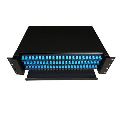 19 Inch 2U Rack Mount Enclosure ODF 72 Cốt lõi Fiber Patch Panel Loại trượt