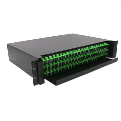 19 Inch 2U Rack Mount Enclosure ODF 72 Cốt lõi Fiber Patch Panel Loại trượt