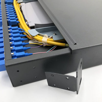 1U Rack Mount Patch Panel Sợi quang 19 &quot;24 lõi SC LC với các khay nối