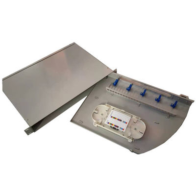 Bảng điều khiển sợi quang 24 cổng SC màu xám Bảng điều khiển phân phối quang loại 1U
