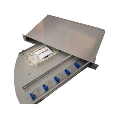 Bảng điều khiển sợi quang 24 cổng SC màu xám Bảng điều khiển phân phối quang loại 1U