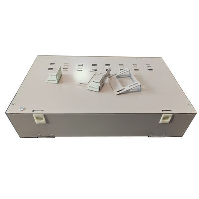 Bảng vá lỗi 48 cổng màu xám Loại xoay hộp phân phối sợi quang 2U SC