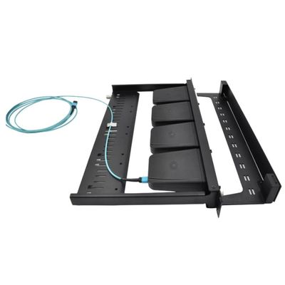 Bảng vá băng cassette 96 lõi MPO LC 1U Giá đỡ kèm theo Màu đen