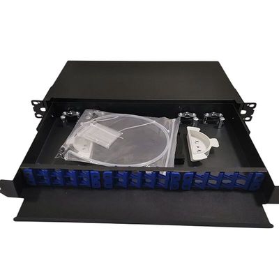 Bảng điều khiển sợi quang 19" 24 cổng Rack Mount trong nhà 1U ODF 24 Cốt lõi