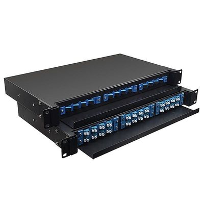Bảng điều khiển sợi quang 19" 24 cổng Rack Mount trong nhà 1U ODF 24 Cốt lõi