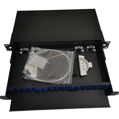 Bảng điều khiển sợi quang 19" 24 cổng Rack Mount trong nhà 1U ODF 24 Cốt lõi