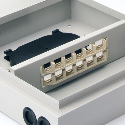12F Wall Mount Fiber Enclosure Kim loại ODF Fiber Optic Patch Box 12 Cốt lõi