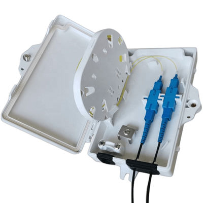 Hộp đầu cuối sợi quang 2 cổng FTTH PC ngoài trời / trong nhà Chất liệu ABS Màu xám nhạt