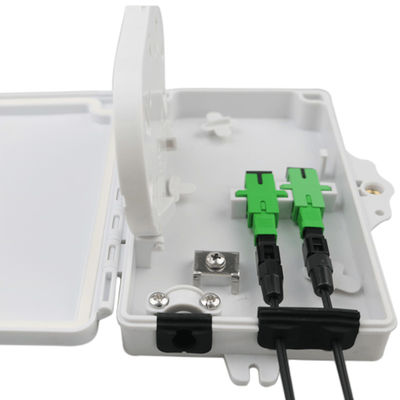 Hộp đầu cuối sợi quang 2 cổng FTTH PC ngoài trời / trong nhà Chất liệu ABS Màu xám nhạt
