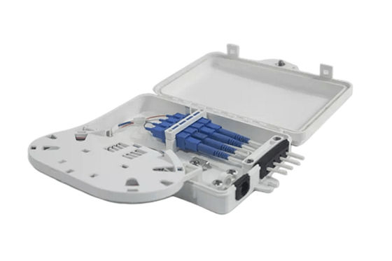 Hộp đầu cuối sợi quang 4 cổng SC Simplex SM Cáp trắng chống nước IP-66