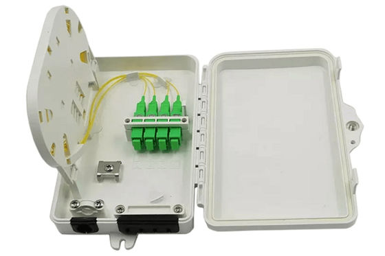 Hộp đầu cuối sợi quang 4 cổng SC Simplex SM Cáp trắng chống nước IP-66
