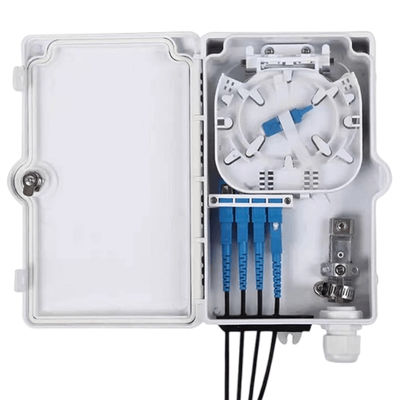 Hộp đầu cuối sợi quang 4 cổng SC UPC SX SM White IP66 cho viễn thông