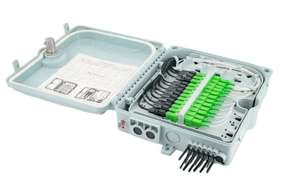 Hộp đầu cuối cáp quang 12Hải cảng SC/LC/ST/FC IP-66 UPC/APC Xám nhạt FTTH