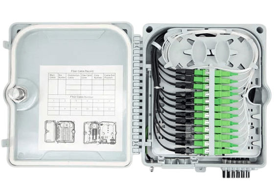 Hộp đầu cuối cáp quang 12Hải cảng SC/LC/ST/FC IP-66 UPC/APC Xám nhạt FTTH