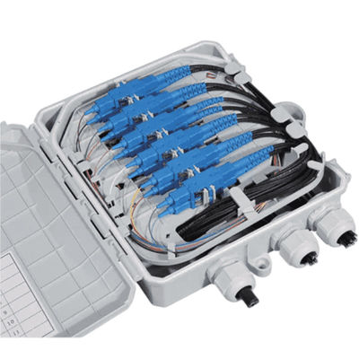 Hộp đầu cuối sợi quang 12 lõi trong nhà / ngoài trời SC / LC / ST / FC Xám nhạt