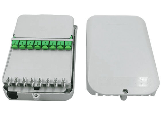 Bộ chia 16 lõi Hộp phân phối FTTH UPC / APC Treo tường Màu xám nhạt