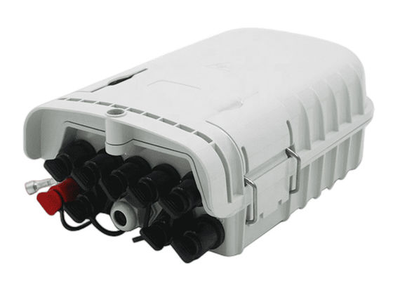 Hộp kết thúc cáp quang 8 cổng ABS PLC Vỏ bọc đầu cuối quang học màu xám IP65