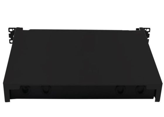 Hộp kết thúc sợi quang gắn giá đỡ màu đen FC Patch Panel ODF 24Cốt lõi